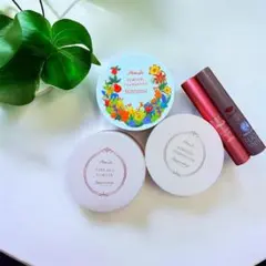 コスメまとめ売りパラドゥファンデーションおしろいリップ4点+ロートRリップカラー