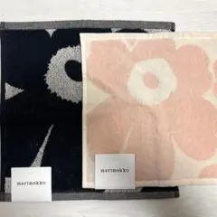 marimekko 花柄タオルハンカチ 2枚セット