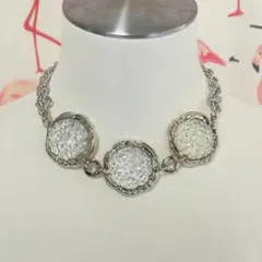 【34】USヴィンテージチョーカー　軽量アクリル素材　クリアカラー