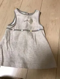 小さいシミありfamiliarベージュジャンパースカート70