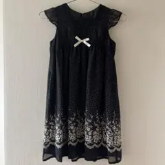 ＜キッズ＞anyFAM エニィファム 半袖 ワンピース 130 黒