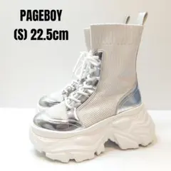 PAGEBOY ページボーイ レースアップソックスブーツ 22.5cm 厚底
