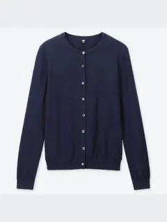 ユニクロ　レディース　UVカットスーピマコットンクルーネックカーディガン（長袖）