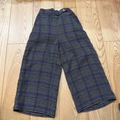 GU チェック柄 ロングパンツ