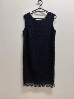UNIQLO ネイビー レース ノースリーブ ワンピース M