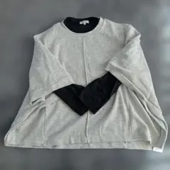 大きいサイズ・リブ編みオーバーサイズTシャツセット　4Ｌ