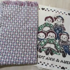 カントリー ハートチェック マルチカバーとアン＆アンディのラグマット　2枚セット