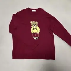 ニットセーター赤