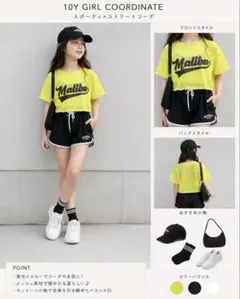ロゴ メッシュ Tシャツ 蛍光イエロー 10Y