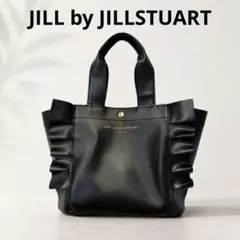 JILL by JILLSTUART スムース フリルトートバッグ ブラック