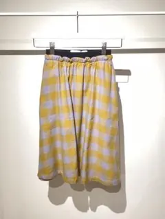 チェック柄スカート イエローとパープル WOLF&RITA オーガニックコットンのサムネイル