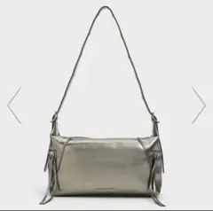 CHARLES & KEITH ザイリア ホーボーバッグ シルバー