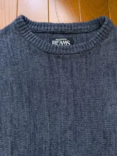 BEAMS ブルー ニットセーター クルーネック　S