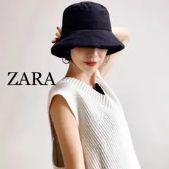 ZARA ブラック バケットハット