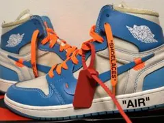 オフホワイト×ナイキ エアジョーダン1 ハイ UNC 
