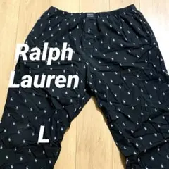 Polo Ralph Lauren パジャマパンツ ラルフローレン 総柄 L 黒