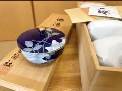 香蘭社 ルリ薔薇 蓋付き 湯のみ 5客セット