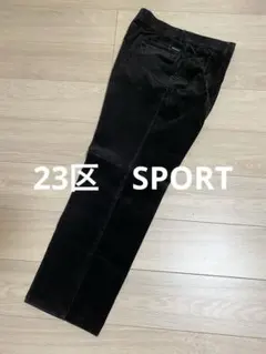 ゴルフウェア　メンズ　パンツ　コーデュロイ　ブラック 23区のサムネイル