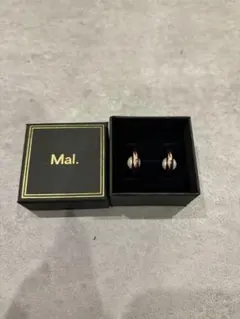 Mal. パール付きフープピアス