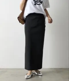 COLONY2139 【-3kg見え】エステルヤーンペンシルスカート Lサイズ