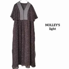 NOLLEY'Slight Vネックロングワンピース ボウタイベルト えんじ Mのサムネイル
