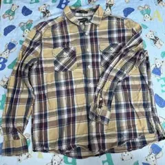 昔のEddie Bauer CLASSICFITチェック厚手長袖シャツ XL美品