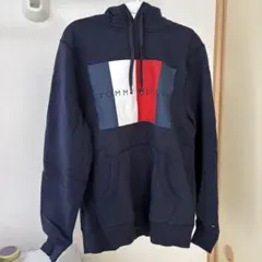 トミーヒルフィガー　パーカー　フーディー　M 裏起毛　ネイビー