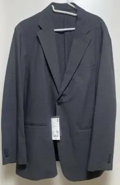【新品】UNIQLO ユニクロ 感動ジャケット ウールライク ダークグレー　XL