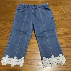 SLAP SLIP パンツ デニム フリル 7分丈 110