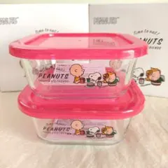 匿名発送　スヌーピー 耐熱ガラス容器 　Sサイズ　2つセット