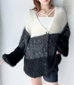 2wayデザインニットカーディガン