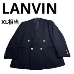 LANVIN メンズ テーラードジャケット ネイビー ダブルブレスト