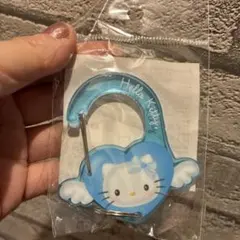 【ハローキティ】サンリオ　エンジェル　青　カラビナ　匿名配送♡新品未開封