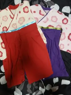 花柄着物風ドレス2着セット