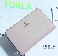【新品　ラスト一品】FURLA　二つ折財布　ピンク系