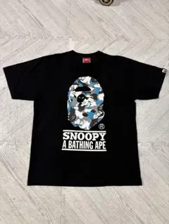 アベイシングエイプ✖️スヌーピー　Tシャツ シャークパーカー APE カモ　L新品 アベイシングエイプ✖︎スヌーピー Tシャ ツシャークパーカー APEカモL