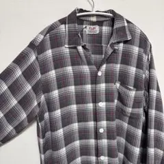 60s オンブレ チェックシャツ USA ブラック