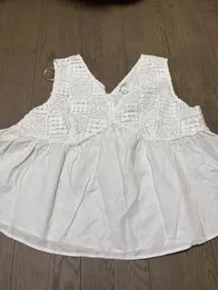 H&M XLサイズ　ホワイト ノースリーブ チュニック