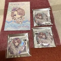 学マス　初星水族館　有村麻央　オーロラ缶バッジ　ポストカード　まとめ売り