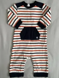 プチバトー　マリニエール柄　ロンパース　長袖　12m/74cm