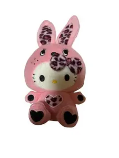 2010年 キティ ピンク ヒョウ柄 BIGぬいぐるみ 平成レトロ ギャル レア