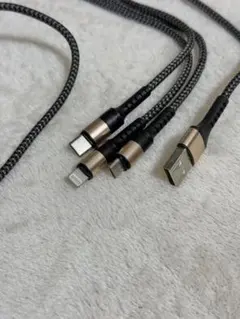 USBケーブル Type-A→ Type-C,B,Lightning