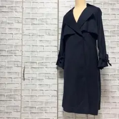 Noela ノエラ トレンチコート ネイビー ウエストマーク リボン Sのサムネイル
