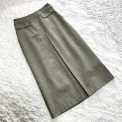 美品【ルクールブラン】（36）ロングタイトスカート グレー オフィスカジュアル