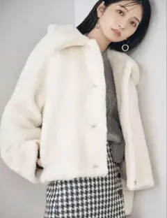 バリエーションショートボアコート　リリーブラウン