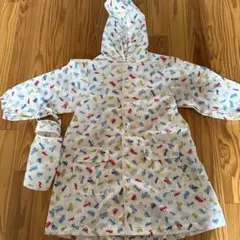 再値下げdeuxC車柄レインコート サイズ100