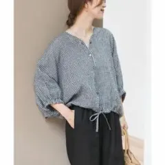 URBAN RESEARCH DOORS リネンドロストドルマンブラウス