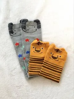ベビーレッグウォーマー 2点セット　動物レッグウォーマー