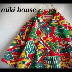 レア 派手 インパクト抜群 ヴィンテージ ミキハウス 80s 90s 総柄シャツ