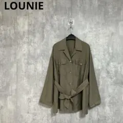 LOUNIE　ベルト付きサファリシャツジャケット　ミリタリージャケット　薄手のサムネイル